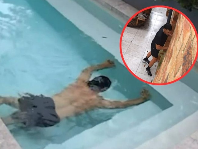 A Queensland family are in disbelief after a stranger allegedly snuck into their home half a dozen times and using their swimming pool without permission. Picture: 9nes