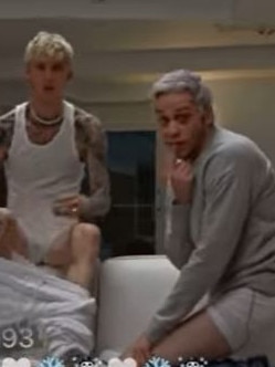 Machine Gun Kelly and Pete Davidson in an Instagram Live.