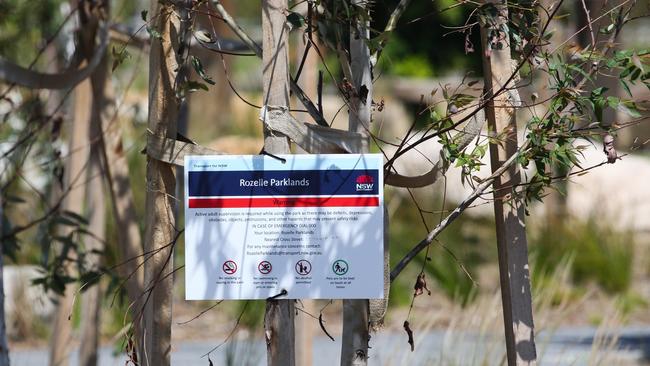 The Rozelle Parklands in inner-city has been closed while experts undertake testing of the site. Picture: NCA NewsWire/ Gaye Gerard