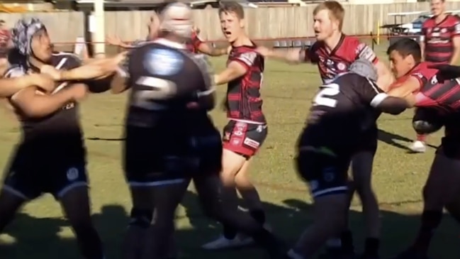 Queensland rugby league game brawl