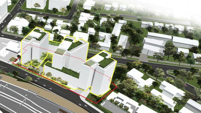 There are plans to develop Beecroft Rd, Epping into three 15-storey residential towers.