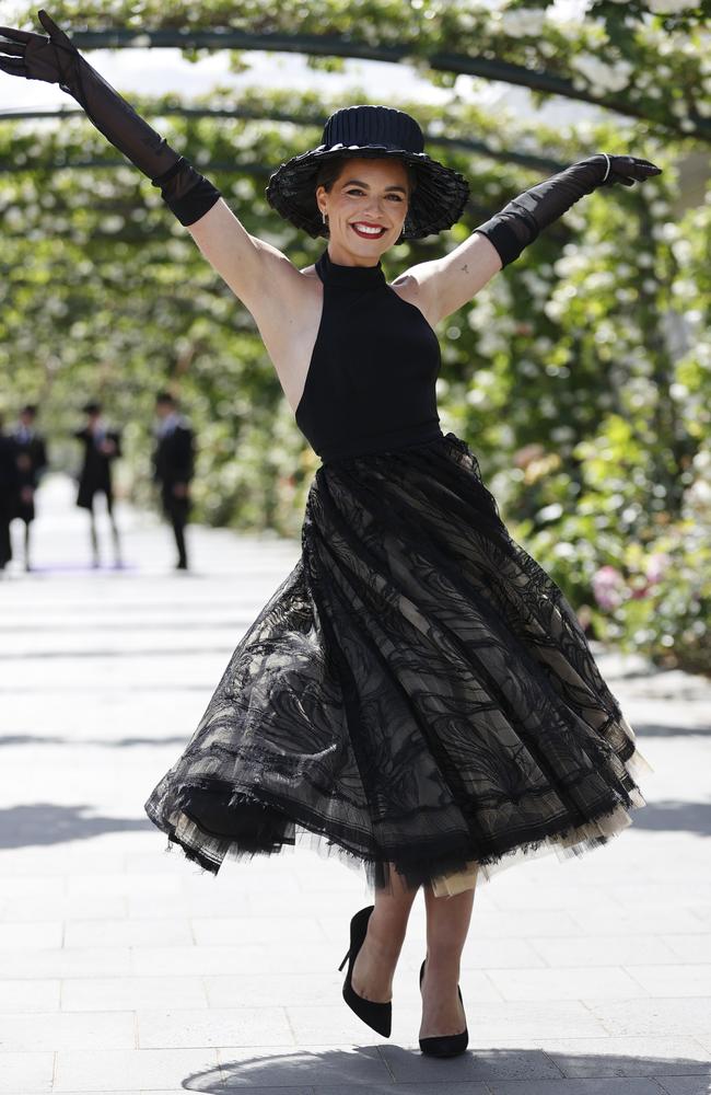 Derby Day at Flemington Racecourse in Melbourne. Olympia Valance. Picture: Alex Coppel.