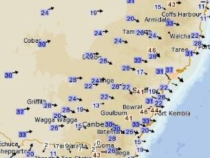 BOM wind chart brings in winter