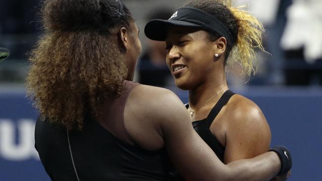 Williams congratulates Osaka after the match. Picture: AP