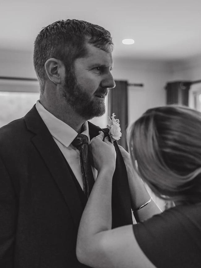 Adam Brown on his wedding day.