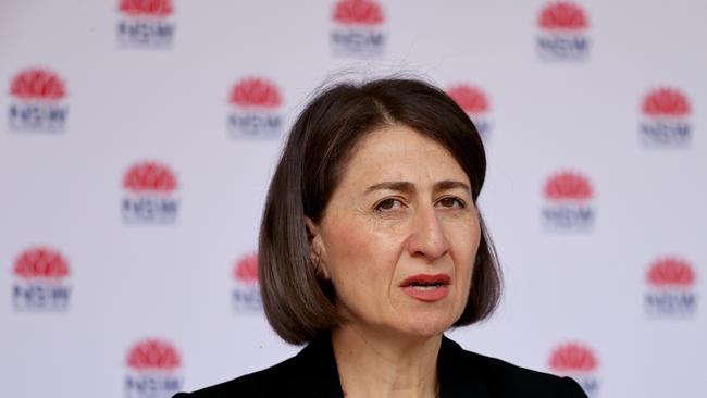 NSW Premier Gladys Berejiklian says state and territory leaders should not be able to label locations COVID hotspots and order border closures. Picture: NCA NewsWire / Dylan Coker