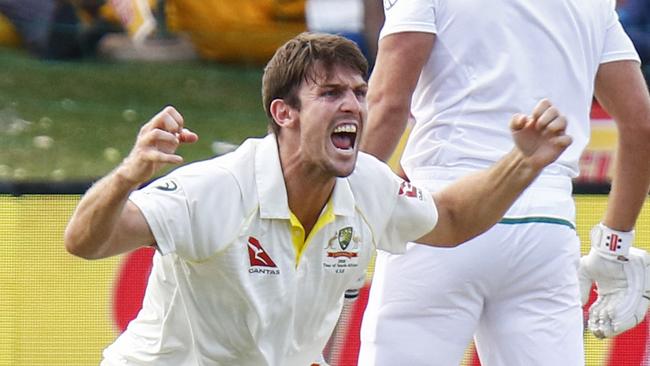 Australia's Mitchell Marsh took two wickets on day two.