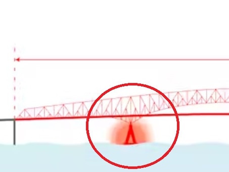 Bridge collapse pier hit thumb