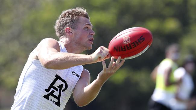 Dan Houston has impressed in pre-season working with Port Adelaide’s midfielders.