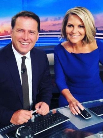 Karl with Georgie Gardner on her first day co-hosting.