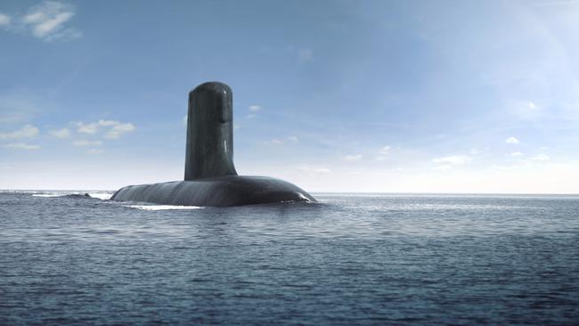 An artist’s impression of the Future Submarine, to be built by Naval Group in Adelaide.