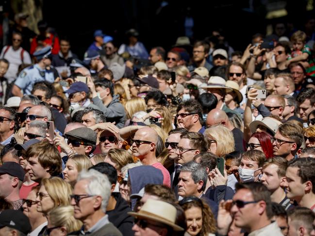 Up to 4000 people are estimated to have attended the Sydney ceremony. Picture: NSW Government