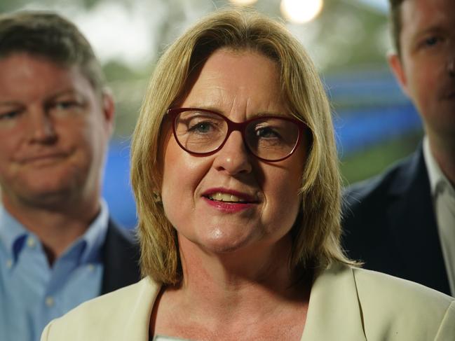 MELBOURNE AUSTRALIA - NewsWire Photos JANUARY 6, 2025: Photo of Premier Jacinta Allan and Minister for Education Ben Carroll giving a press conference in Werribee.Picture: NewsWire / Luis Enrique Ascuia