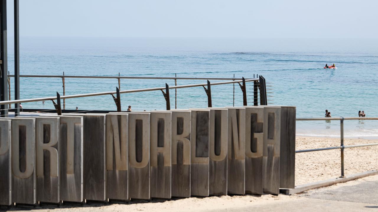 The attack happened Port Noarlunga Beach, a popular spot for swimmers in southern Adelaide. Picture: NewsWire / Morgan Sette