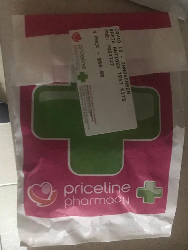 Tests bought at a Priceline in Sydney's inner southwest.