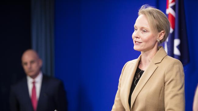 Minister Sarah Courtney. Last regular Tasmanian Government coronavirus press conference 4th June 2020. Picture: RICHARD JUPE