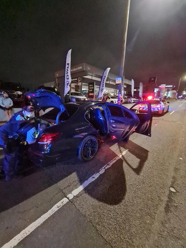 Supplied pictures of a police operation in Burwood in Sydney last week in relation to "kill cars" that were seized earlier. Picture: Supplied.