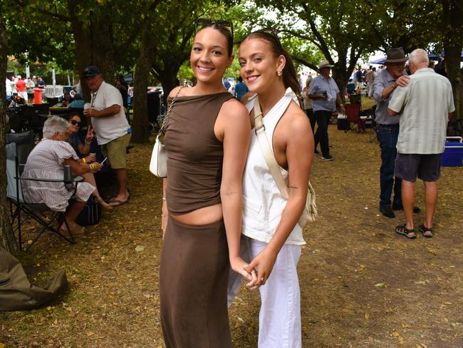 Bree Granger and Taya Rob at the Alex Scott &amp; Staff Woolamai Cup on Saturday, February 8, 2025. Picture: Jack Colantuono