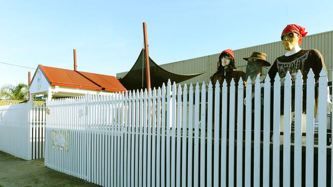 Hells Angels pretty white picket fence in Thomastown.