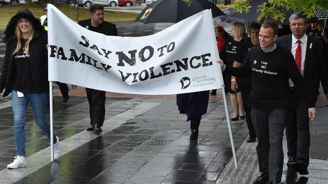 The walk started at the Dandenong Market and made its way to Harmony Square, Dandenong. Picture: Andrew Batsch