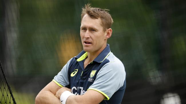 Marnus Labuschagne of Australia looks on during an Australia nets session at Sydney Cricket Ground. (Photo by Darrian Traynor/Getty Images)