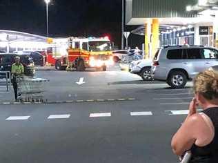 A fire broke out in a store in Allenstown Plaza on Thursday night. Picture: Tricia Whitlock