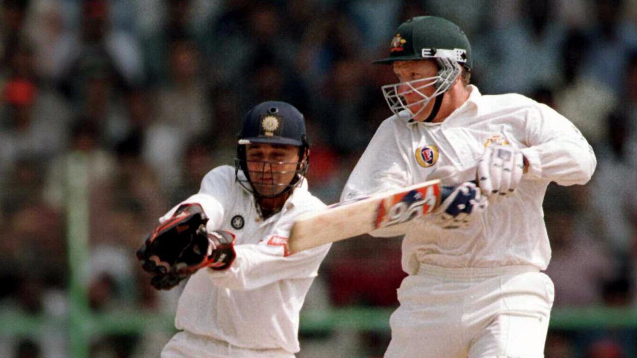 Ian Healy batting during a Test in Madras.