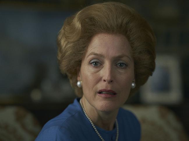 The Crown S4. Picture shows: Margaret Thatcher (GILLIAN ANDERSON). Filming Location: Wrotham Park. Picture: Netflix