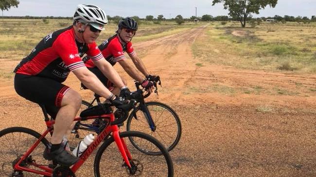 Don Chandler, left, and Mark Meadows during RideWest. Picture: supplied