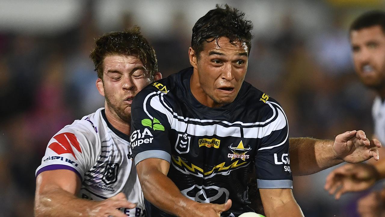 Te Maire Martin played in the 2017 grand final for the Cowboys against Melbourne. Picture: Ian Hitchcock/Getty Images