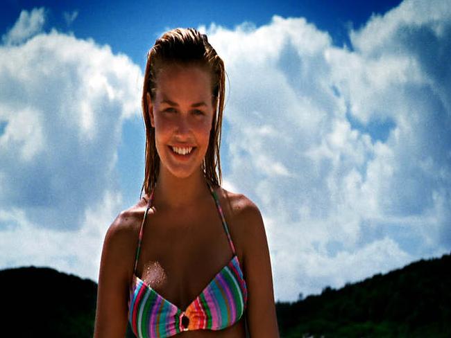 Model Lara Bingle in a still from the 2006 'Where the bloody hell are ya?' Tourism Australia advertisement.