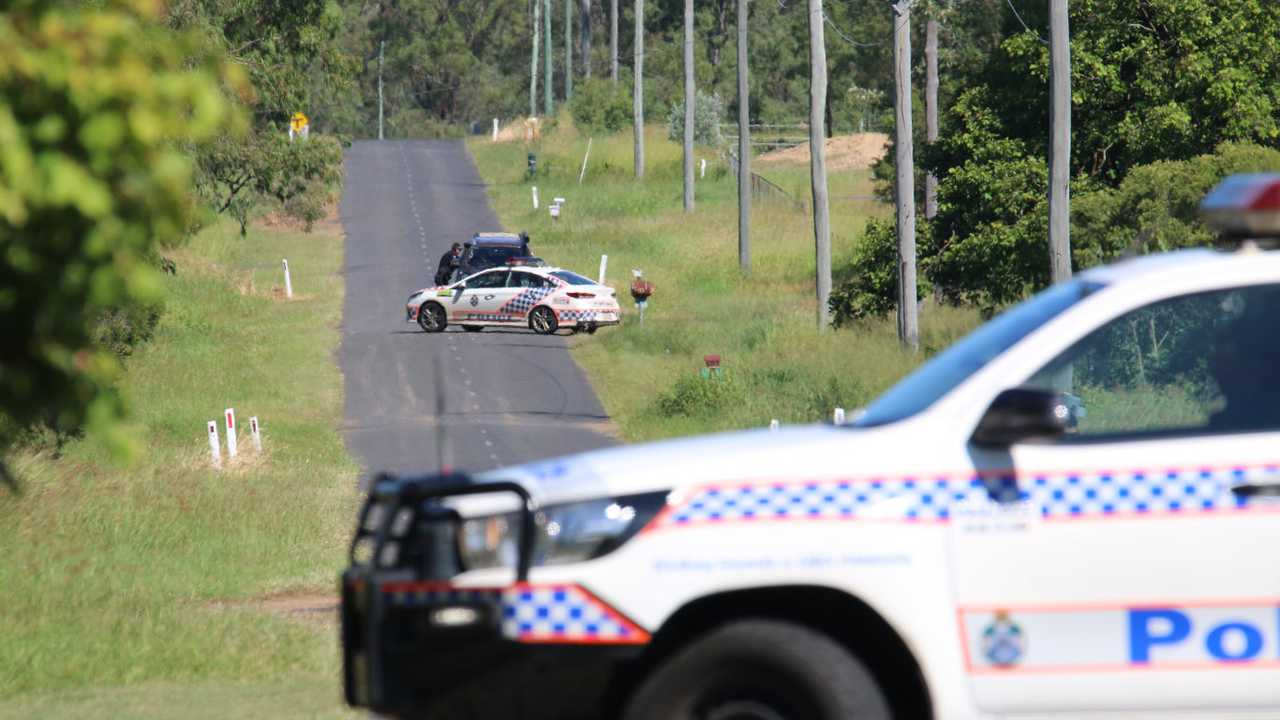 HOMICIDE: Police remain on scene and have blocked Markai Rd, following the discovery of a man's body. Picture: Dominic Elsome