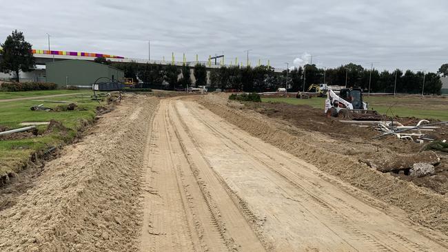 Work underway on the $2m redevelopment at Angle Park. Pic: PAULA THOMPSON