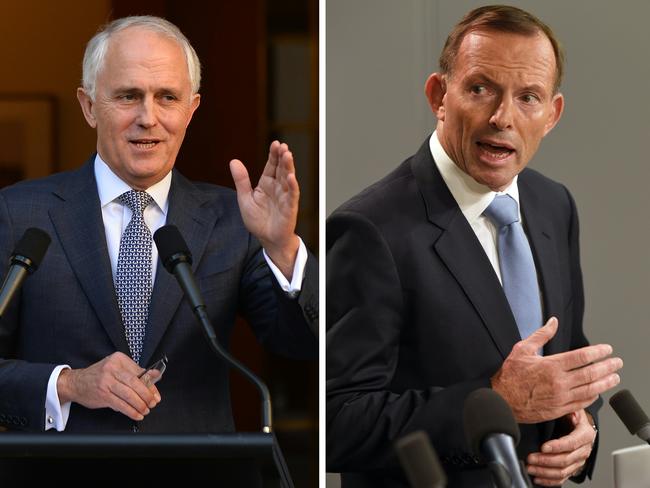 The Turnbull Government’s first budget distances itself from some of the Abbott government’s controversial plans. Picture: AFP/Peter Parks and William West.