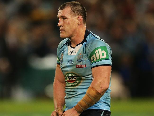 Paul Gallen retains his tag as his state’s most villainous player. Picture: Brett Costello