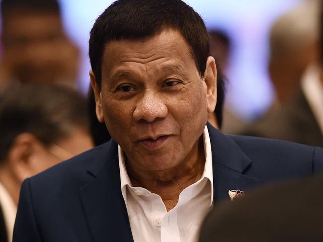 Rodrigo Duterte. Picture: AFP