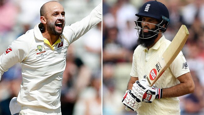 Nathan Lyon has caused Moeen Ali plenty of pain. Picture: Getty Images