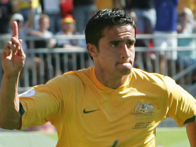 Soccer player Tim Cahill after scoring goal.Soccer - Australia Socceroos vs Japan World Cup match in Kaiserslautern, Germany 13 Jun 2006. a/ct/Soccer/World/Cup