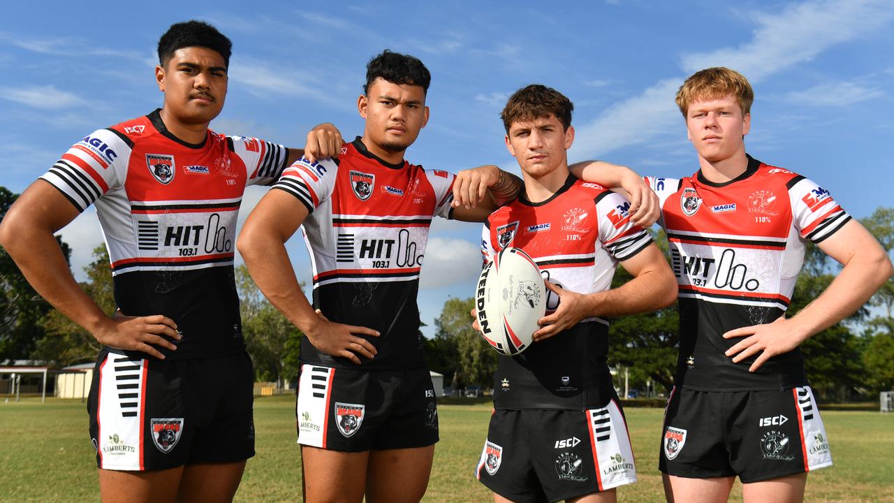 Kirwan High Bears Quentin Ofahulu, Eneliko Savelio, Riley Carbone and Mathew Belya. Picture: Evan Morgan