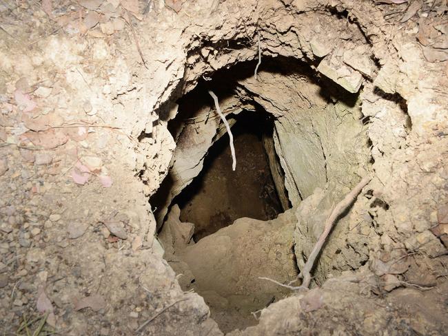 The mine shaft Josh was rescued from. Picture: Lawrence Pinder