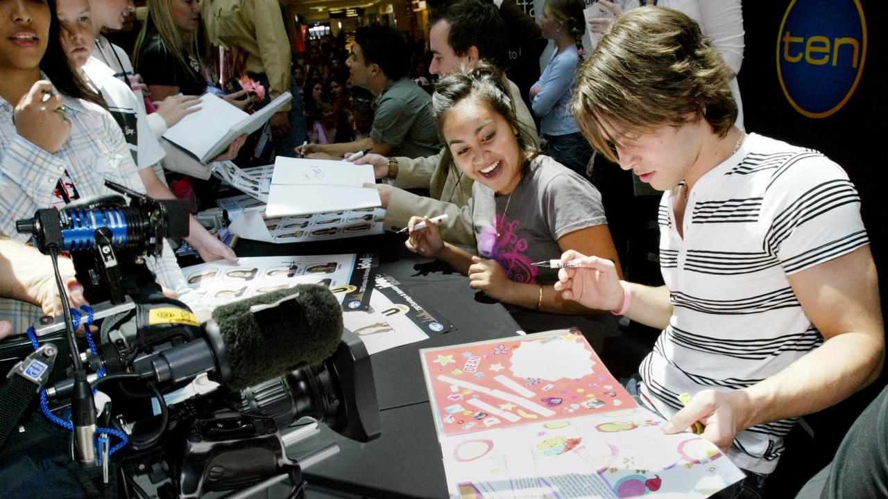 Jessica Mauboy and Dean Geyer experienced mallmania as 2006 Australian Idol finalists. Picture: NCA.