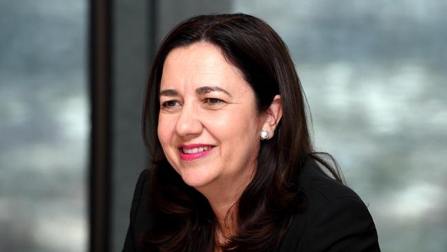 Queensland Premier Annastacia Palaszczuk speaks during a meeting with the Local Government Association of Queensland on Monday. Picture: AAP Image/Bradley Kanaris