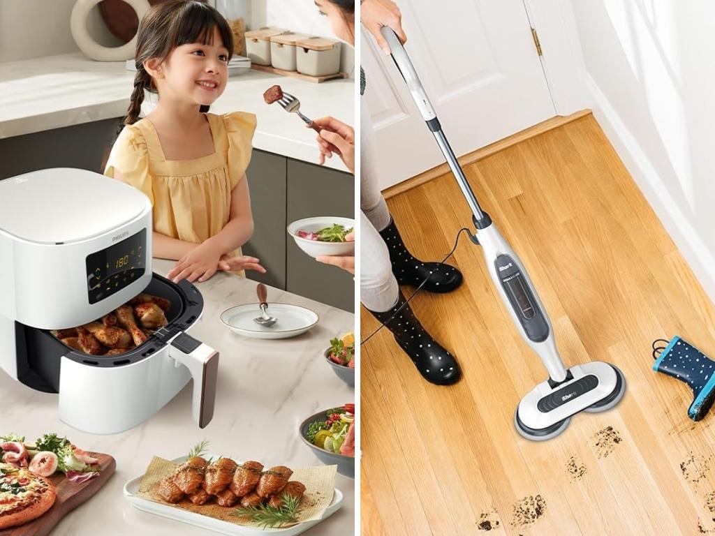 Amazon have great sales on air fryers and steam mops this EOFY. Image: Amazon Australia