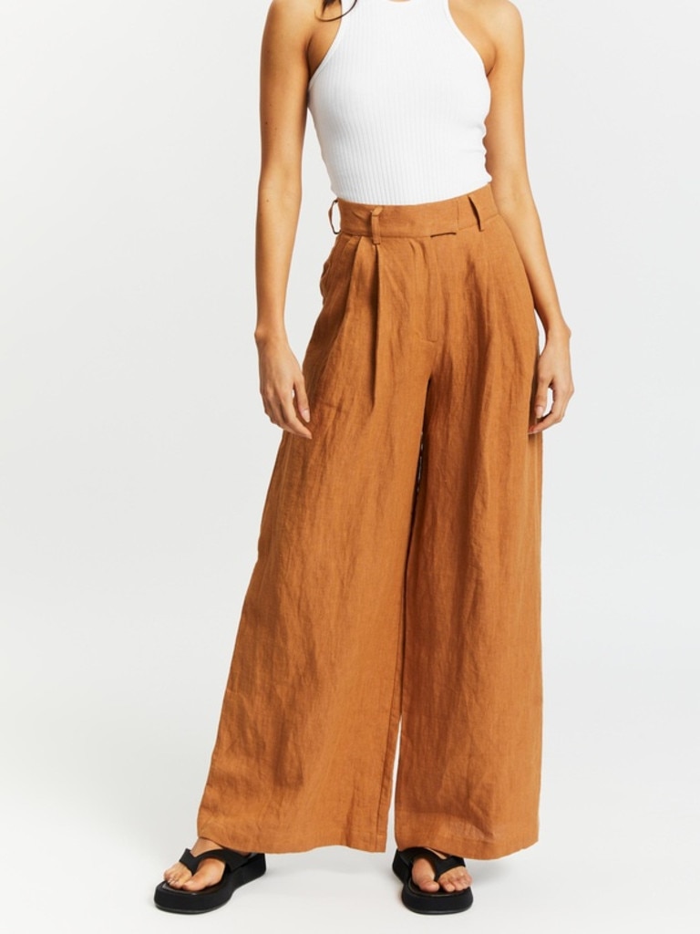 Aere Wide Leg Pants in Cinnamon