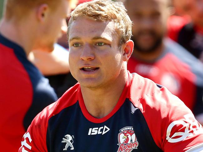 Jake Friend during the Sydney Roosters training session at Kippax Lake Oval,Moore Park.Picture Gregg Porteous