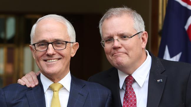 Malcolm Turnbull says Scott Morrison didn’t plot against him but took advantage of a situation created by others. Picture: Kym Smith