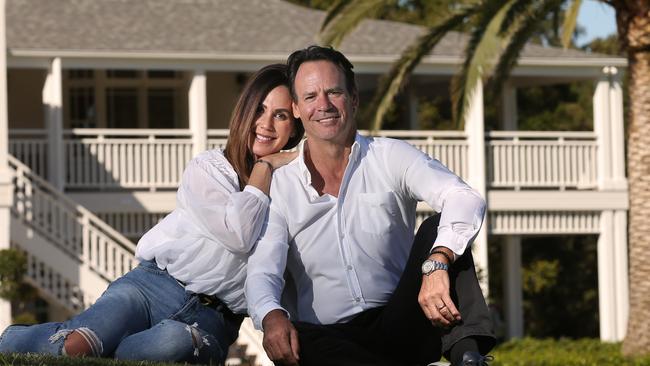 Property developer Tim Gordon and his wife Karin. Picture: Lyndon Mechielsen.