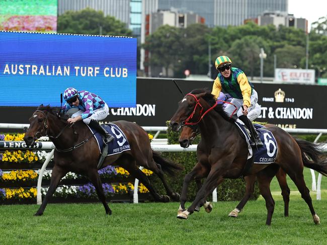 Ceolwulf charges to victory in the King Charles III Stakes. Photo: Jeremy Ng/Getty Images.