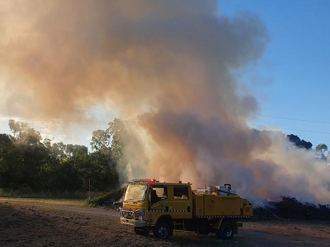 A blaze at the Howard waste transfer facility on May 30, 2024