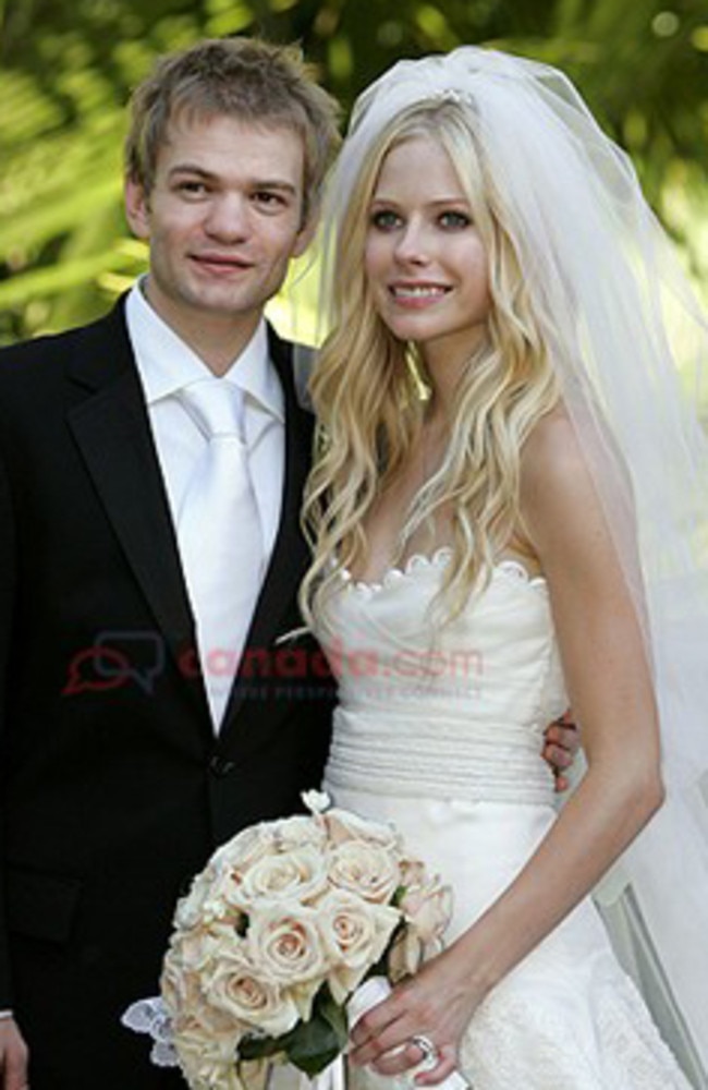 Past love ... Avril Lavigne and Deryck Whibley were married for three years. Picture: Supplied